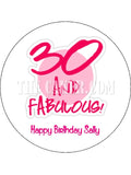 30th Birthday Edible Icing Cake Topper 05 - Female