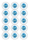 40th Birthday Edible Icing Cake Topper 01