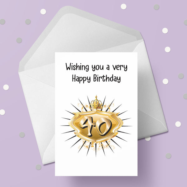 40th Birthday Card 02