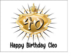40th Birthday Edible Icing Cake Topper 02