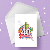 40th Birthday Card 04