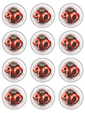 40th Birthday Edible Icing Cake Topper 03