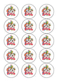 50th Birthday Edible Icing Cake Topper or Ribbon (02)