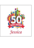 50th Birthday Edible Icing Cake Topper or Ribbon (02)