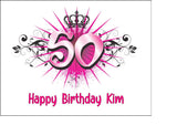50th Birthday Edible Icing Cake Topper 03