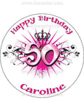 50th Birthday Edible Icing Cake Topper 03