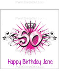 50th Birthday Edible Icing Cake Topper 03