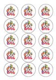 60th Birthday Edible Icing Cake Topper or Ribbon (02)