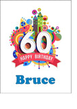 60th Birthday Edible Icing Cake Topper or Ribbon (02)