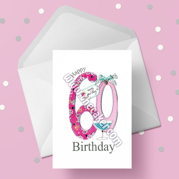 60th Birthday Card for ladies 04
