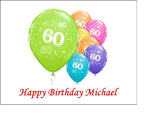 60th Birthday Edible Icing Cake Topper 05