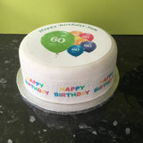 60th Birthday Edible Icing Cake Topper 05