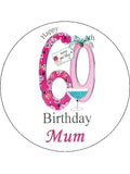 60th Birthday Edible Icing Cake Topper 04
