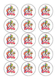 65th Birthday Edible Icing Cake Topper 01