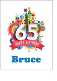 65th Birthday Edible Icing Cake Topper 01