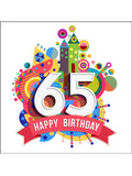 65th Birthday Edible Icing Cake Topper 01