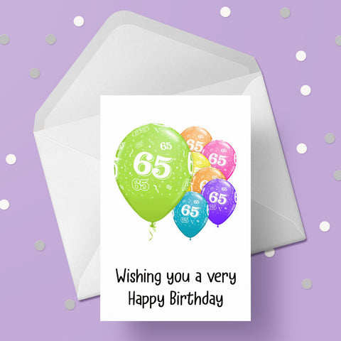 65th Birthday Card 03