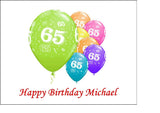 65th Birthday Edible Icing Cake Topper 03
