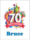 70th Birthday Edible Icing Cake Topper or Ribbon (02)