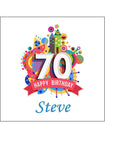 70th Birthday Edible Icing Cake Topper or Ribbon (02)