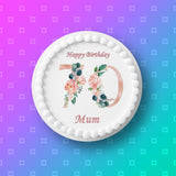 70th Birthday Edible Icing Cake Topper 04