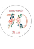 70th Birthday Edible Icing Cake Topper 04