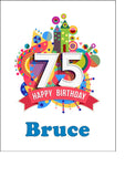 75th Birthday Edible Icing Cake Topper 01