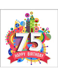 75th Birthday Edible Icing Cake Topper 01