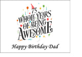 75th Birthday Edible Icing Cake Topper or Ribbon (04)