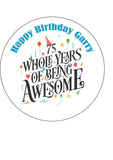 75th Birthday Edible Icing Cake Topper or Ribbon (04)