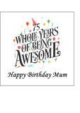 75th Birthday Edible Icing Cake Topper or Ribbon (04)