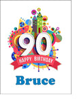 90th Birthday Edible Icing Cake Topper or Ribbon (01)