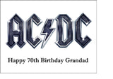 AC/DC 01 Edible Icing Cake Topper or Ribbon