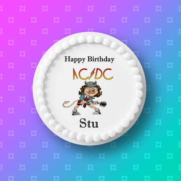 AC/DC 02 Edible Icing Cake Topper or Ribbon