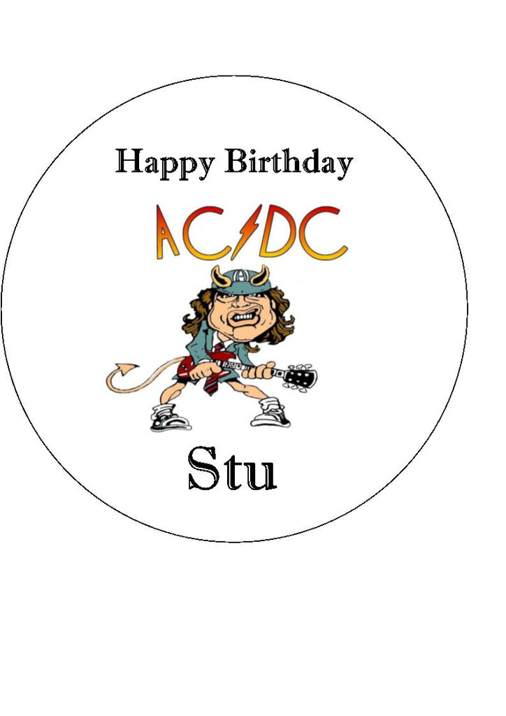 AC/DC Edible Icing Cake Topper 02 – the caker online
