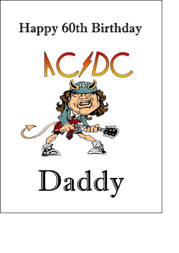AC/DC 02 Edible Icing Cake Topper or Ribbon – the caker online