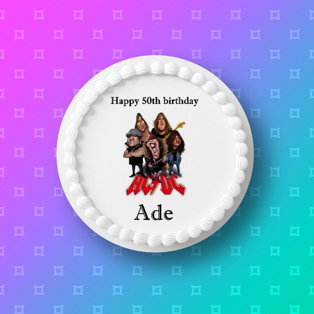 AC/DC 03 Edible Icing Cake Topper or Ribbon – the caker online