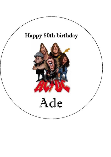 AC/DC 03 Edible Icing Cake Topper or Ribbon – the caker online