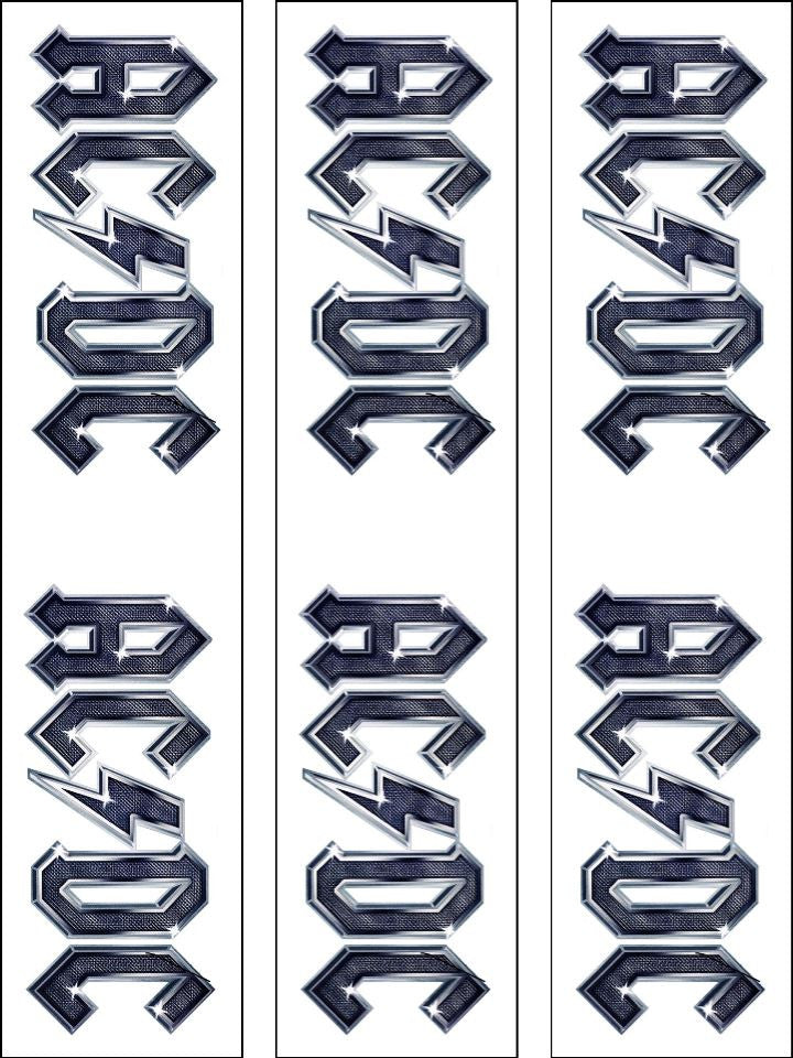 AC/DC 01 Edible Icing Cake Topper or Ribbon – the caker online