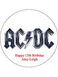 AC/DC 01 Edible Icing Cake Topper or Ribbon