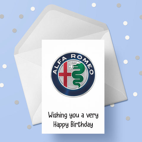 Alfa Romeo Logo Birthday Card