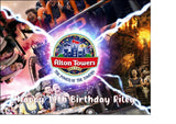 Alton Towers 01 Edible Icing Cake Topper or Ribbon
