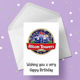 Alton Towers Logo Birthday Card