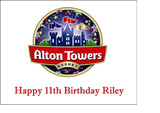 Alton Towers Logo Edible Icing Cake Topper