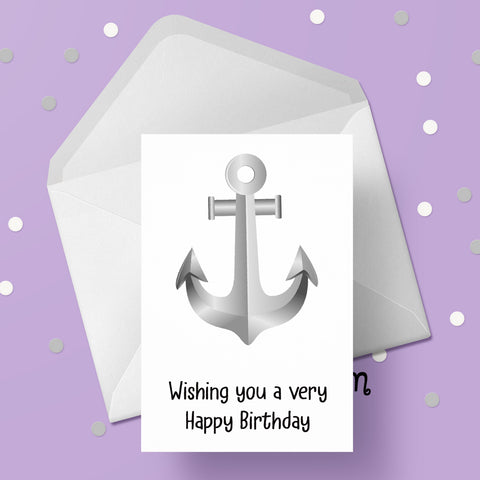 Anchor Birthday Card