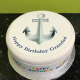 Anchor Edible Icing Cake Topper or Ribbon