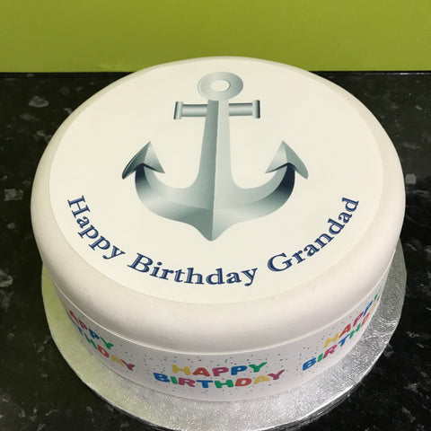 Anchor Edible Icing Cake Topper or Ribbon