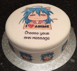 I Love Anime Edible Icing Cake Topper