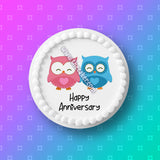 Anniversary Edible Icing Cake Topper 01