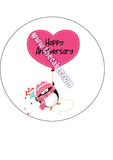 Anniversary Edible Icing Cake Topper 05